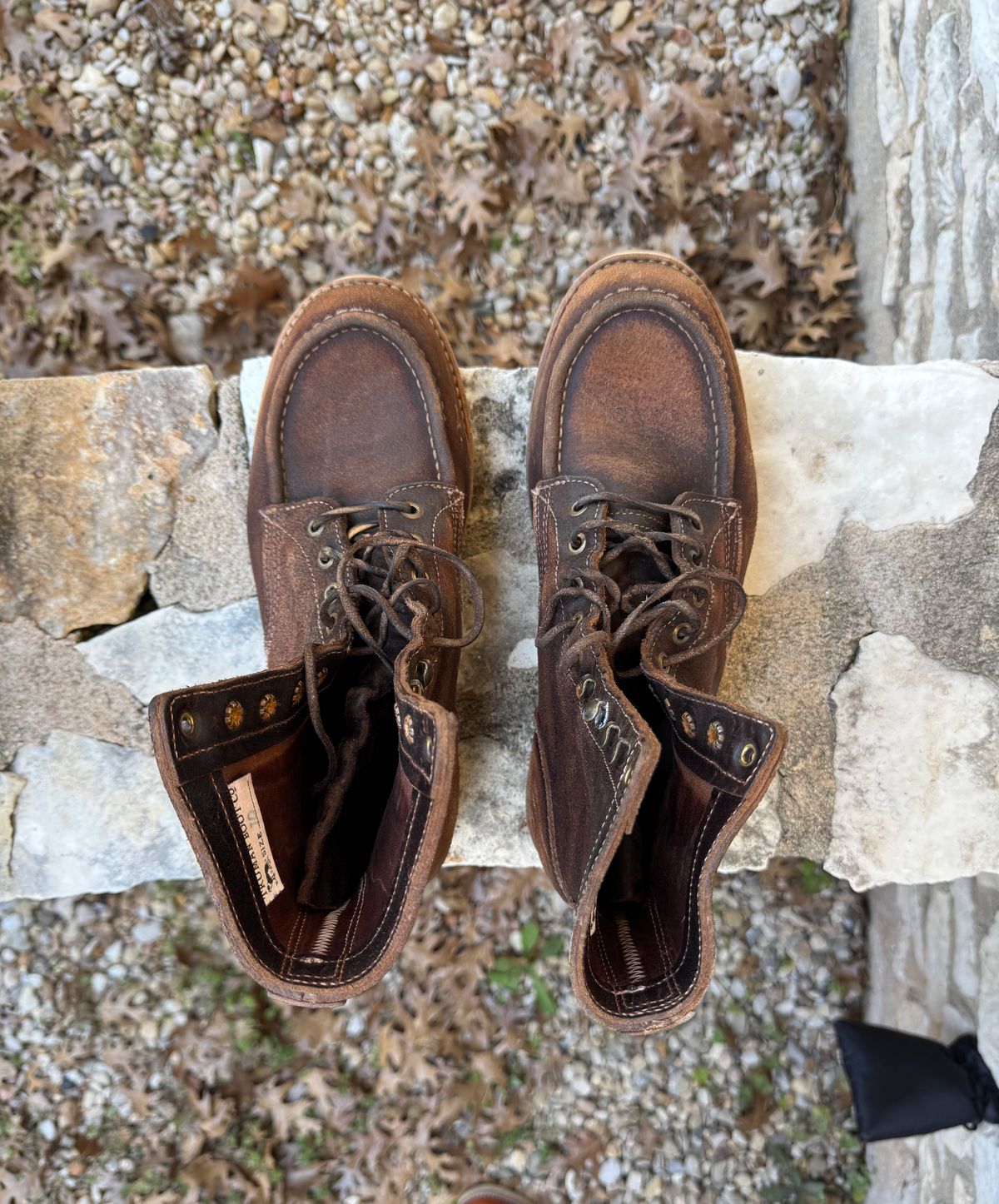 Photo by Jwilliams on February 2, 2026 of the Truman Moc Toe Upland in Horween Java Waxed Flesh.