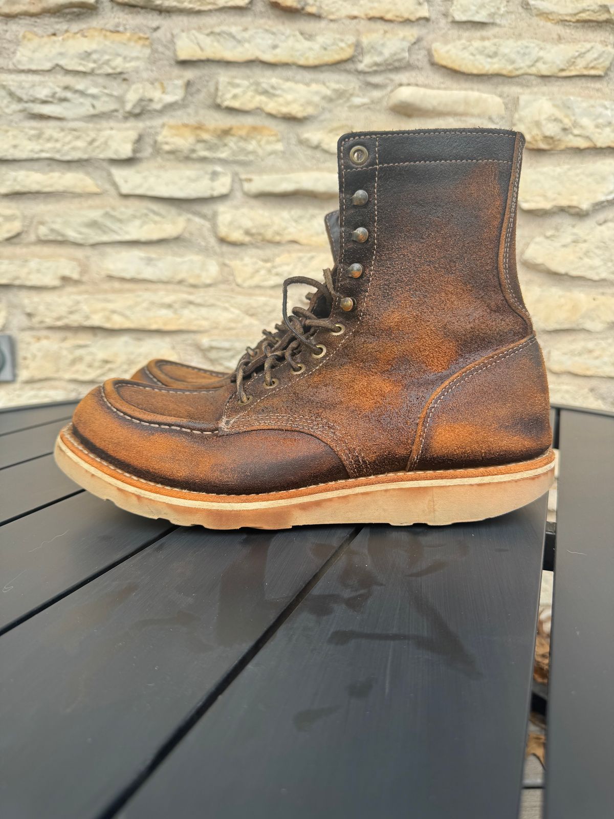 Photo by Jwilliams on March 2, 2026 of the Truman Moc Toe Upland in Horween Java Waxed Flesh.