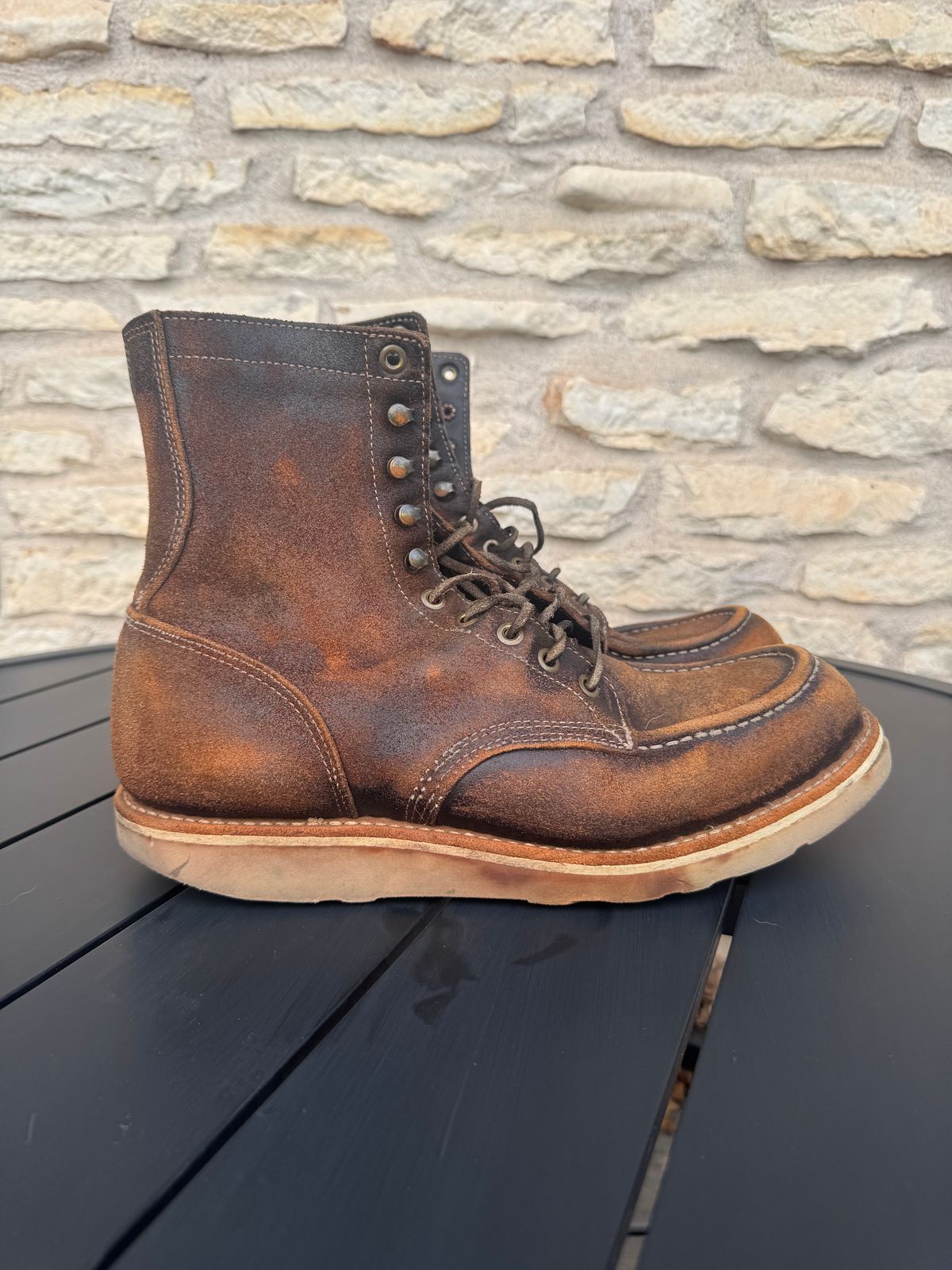 Photo by Jwilliams on March 2, 2026 of the Truman Moc Toe Upland in Horween Java Waxed Flesh.
