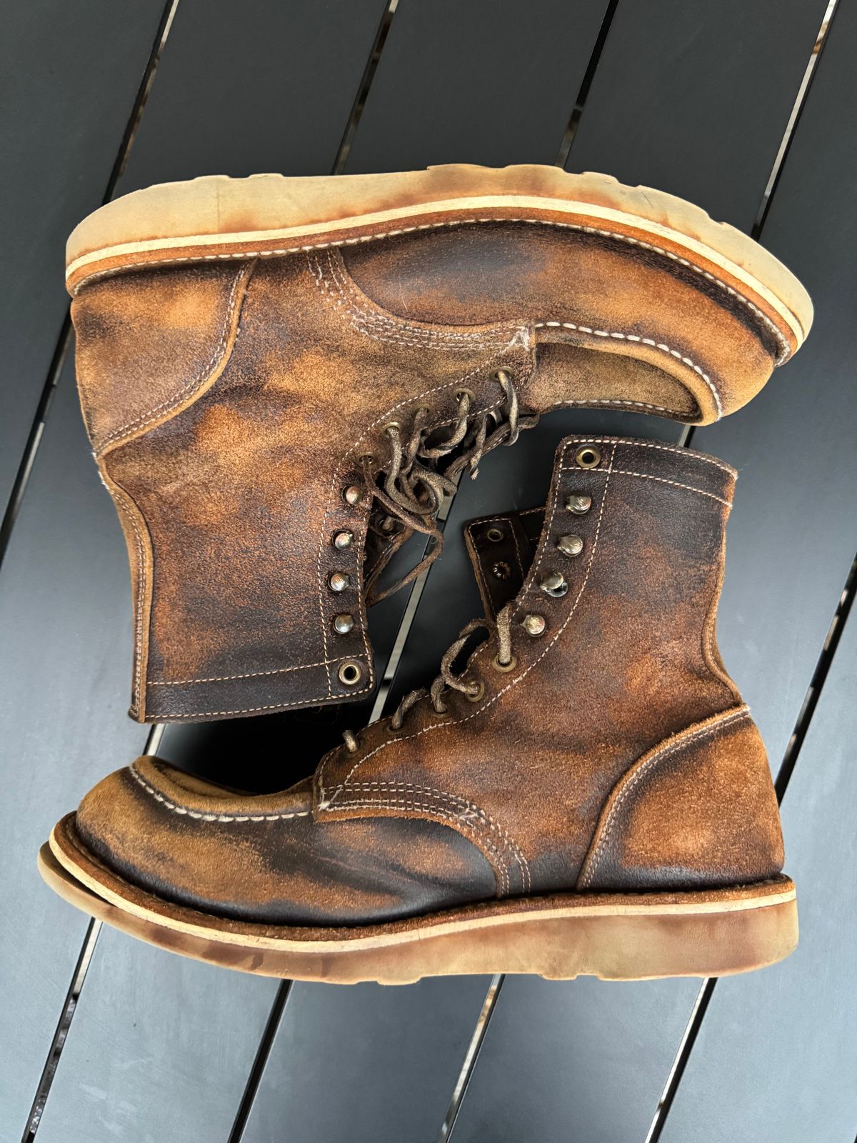 Photo by Jwilliams on April 1, 2026 of the Truman Moc Toe Upland in Horween Java Waxed Flesh.