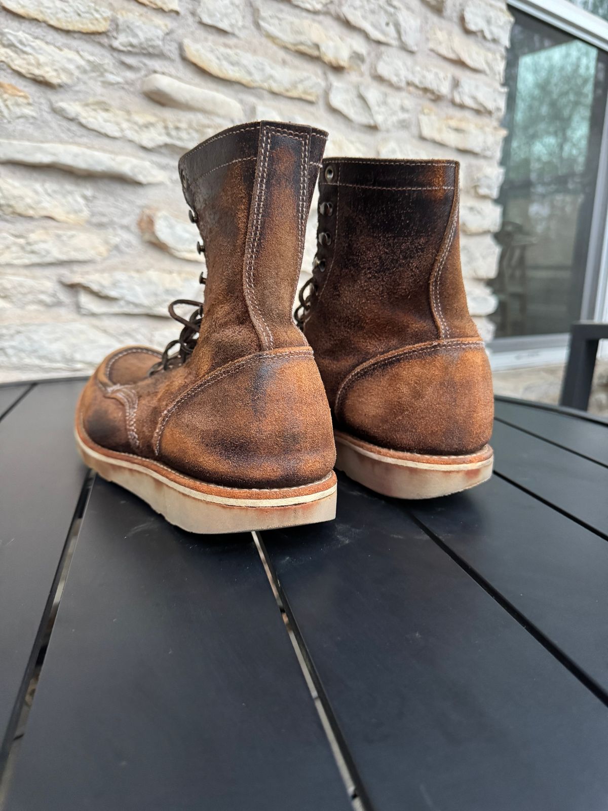 Photo by Jwilliams on April 1, 2026 of the Truman Moc Toe Upland in Horween Java Waxed Flesh.