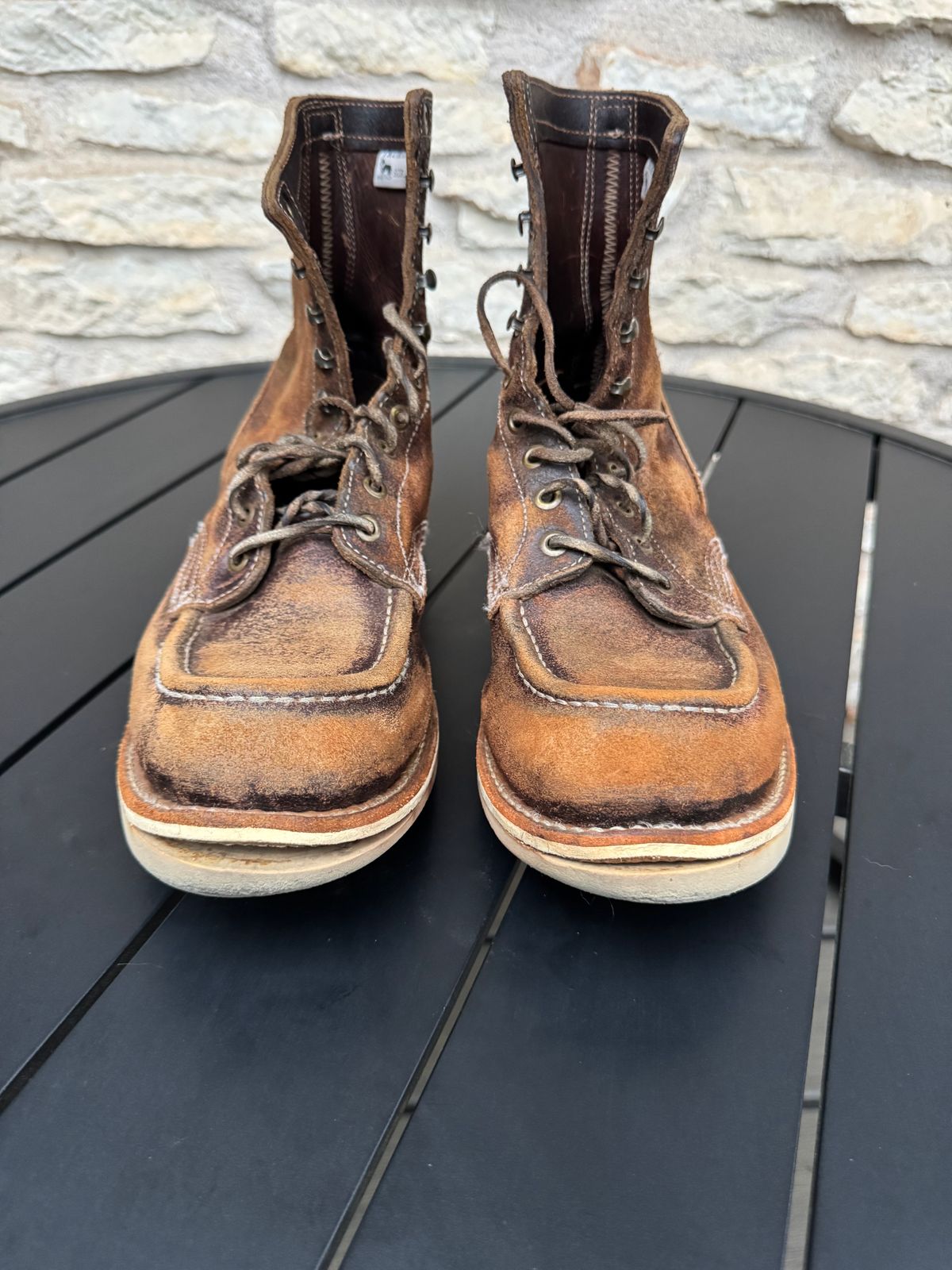 Photo by Jwilliams on April 1, 2026 of the Truman Moc Toe Upland in Horween Java Waxed Flesh.