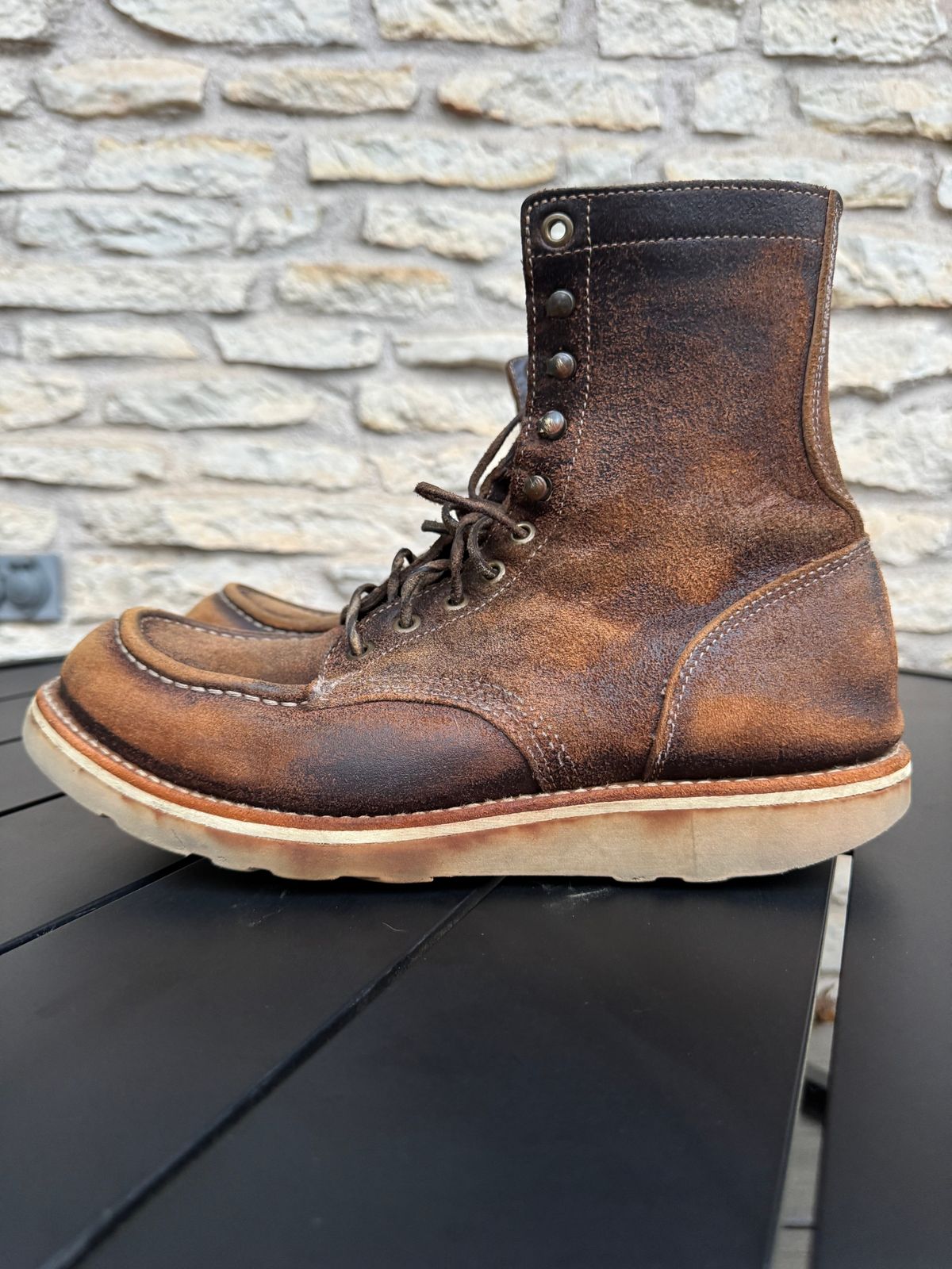 Photo by Jwilliams on April 1, 2026 of the Truman Moc Toe Upland in Horween Java Waxed Flesh.