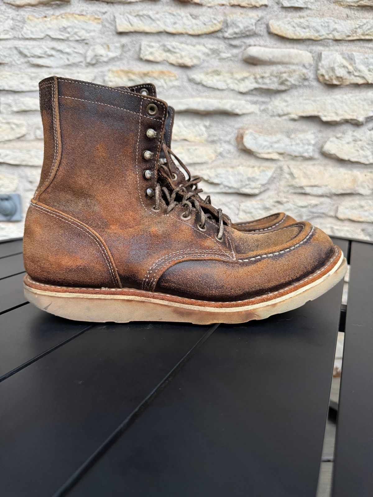 Photo by Jwilliams on April 1, 2026 of the Truman Moc Toe Upland in Horween Java Waxed Flesh.