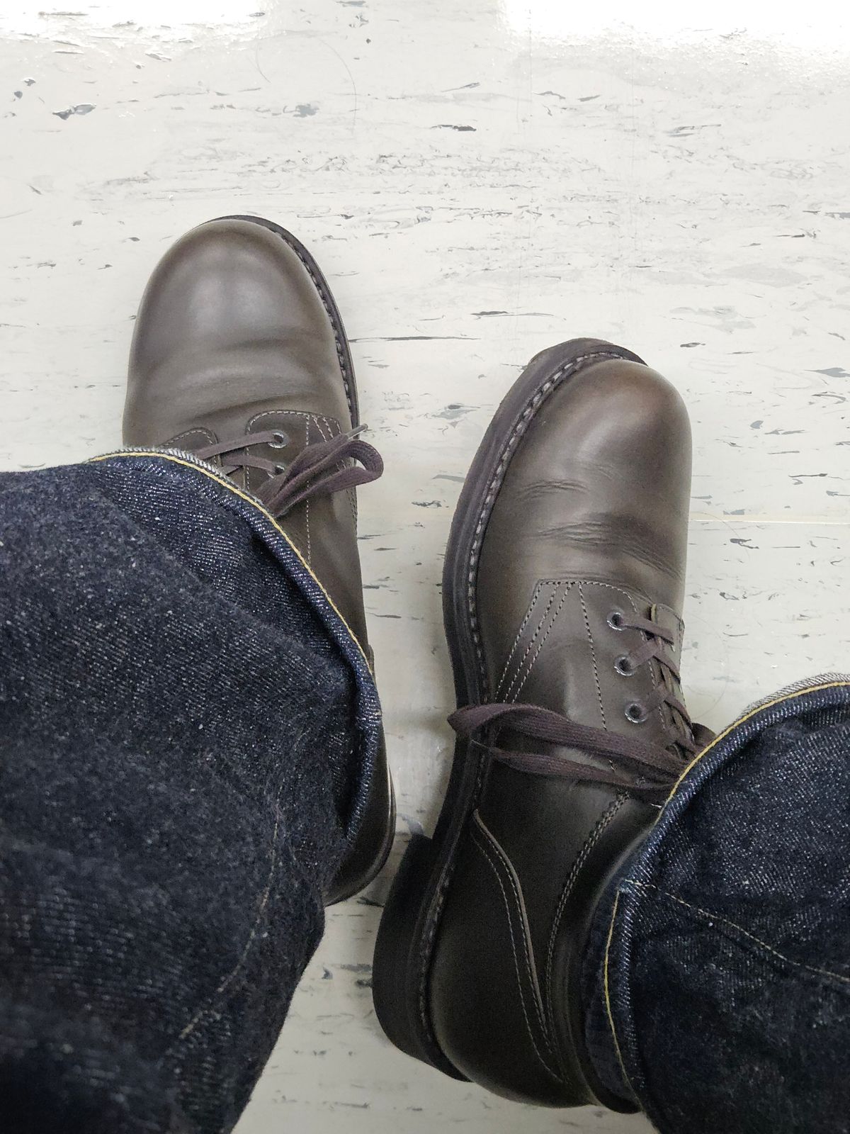 Photo by momatw on July 3, 2026 of the Rolling Dub Trio Coupen in Gray Guidi Calf.