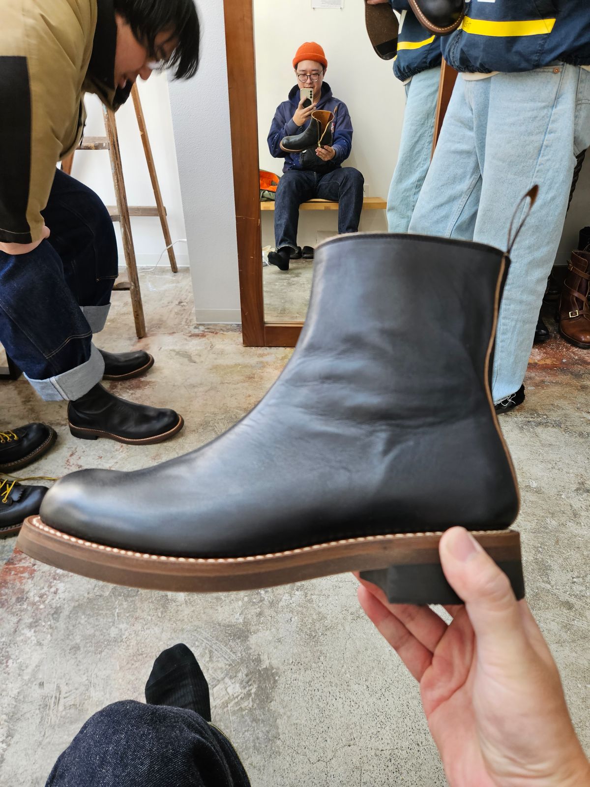 Photo by momatw on February 21, 2026 of the Rolling Dub Trio Casper Boot in Black Horsehide.