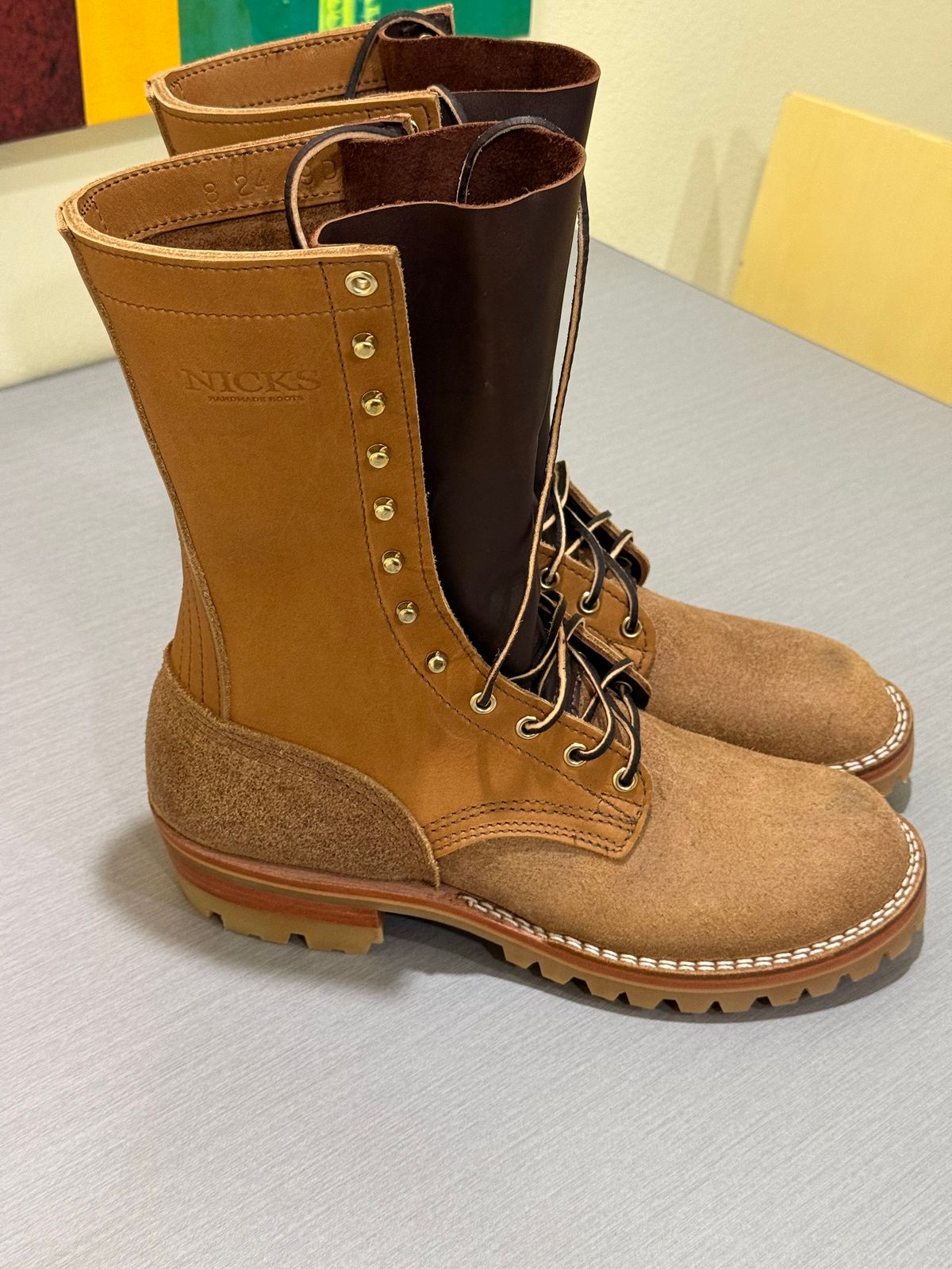 Photo by Termsxofxuse on October 1, 2024 of the Nicks DomePro in Seidel 1964 Tan & Seidel 1964 Tan Roughout.