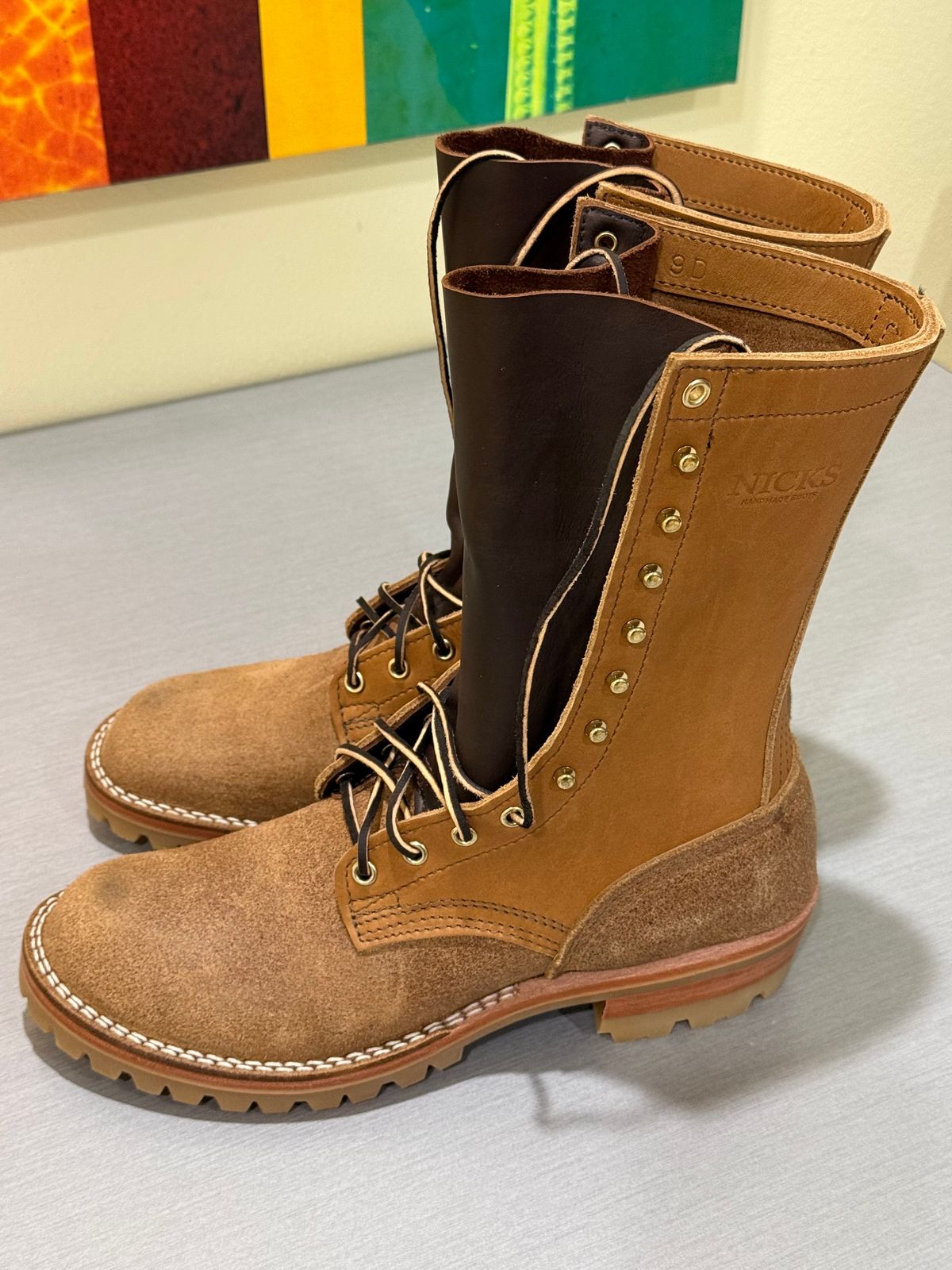 Photo by Termsxofxuse on October 1, 2024 of the Nicks DomePro in Seidel 1964 Tan & Seidel 1964 Tan Roughout.