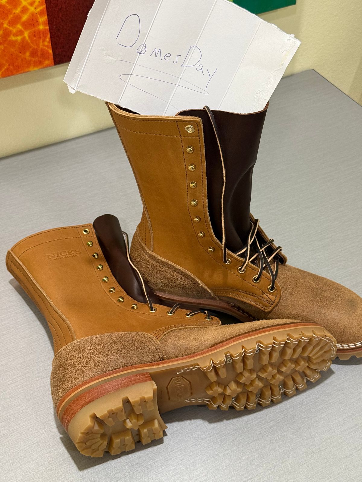 Photo by Termsxofxuse on October 1, 2024 of the Nicks DomePro in Seidel 1964 Tan & Seidel 1964 Tan Roughout.