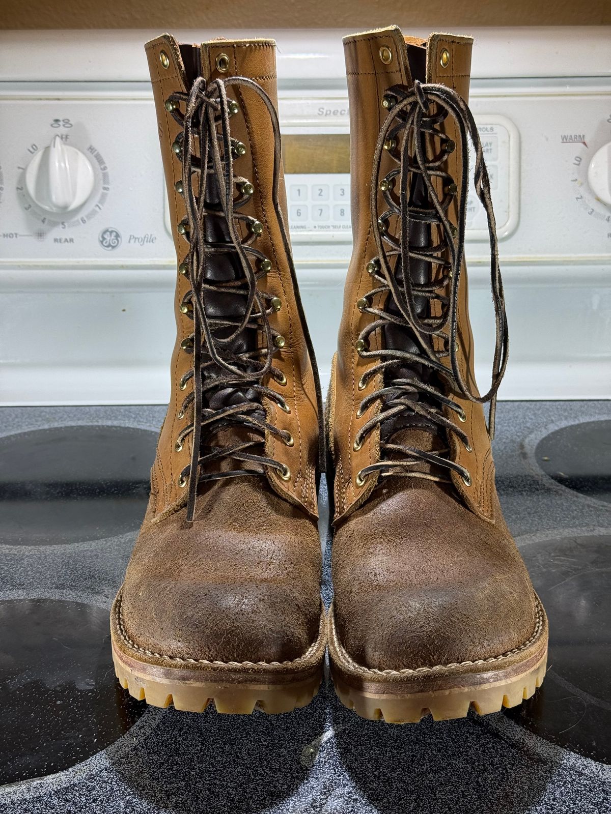 Photo by Termsxofxuse on January 6, 2025 of the Nicks DomePro in Seidel 1964 Tan & Seidel 1964 Tan Roughout.