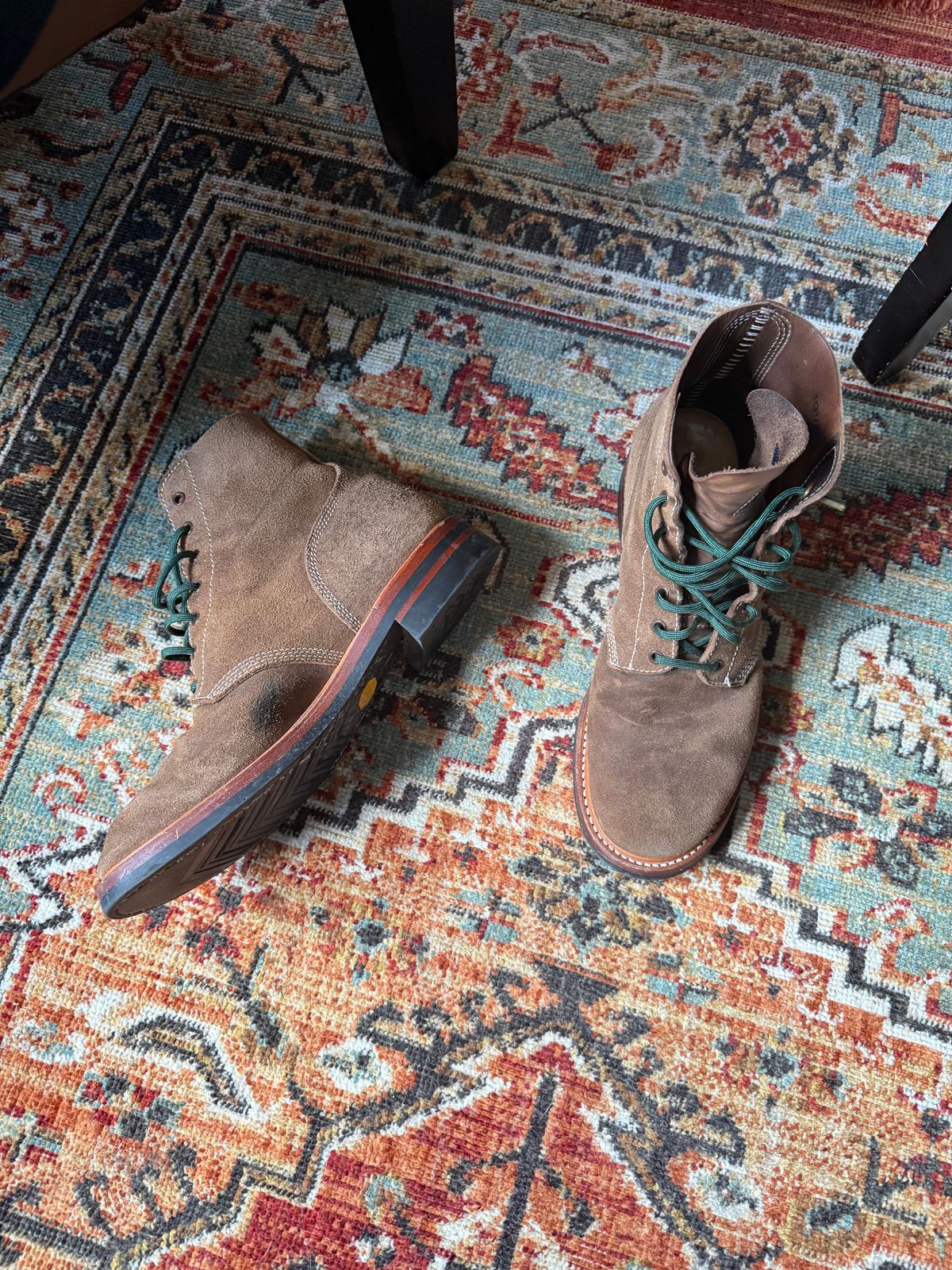 Photo by peckinpaws on June 29, 2026 of the John Lofgren M-43 Service Shoes in Horween Natural Chromexcel Roughout.