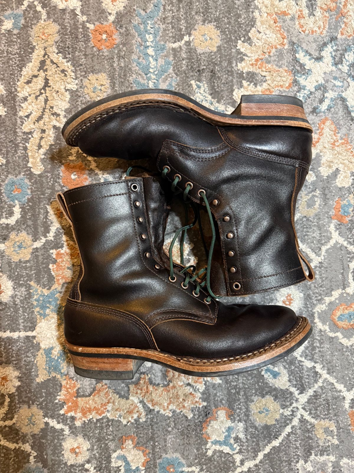 Photo by peckinpaws on March 14, 2026 of the White's Bounty Hunter in Horween Dark Brown Waxed Flesh.