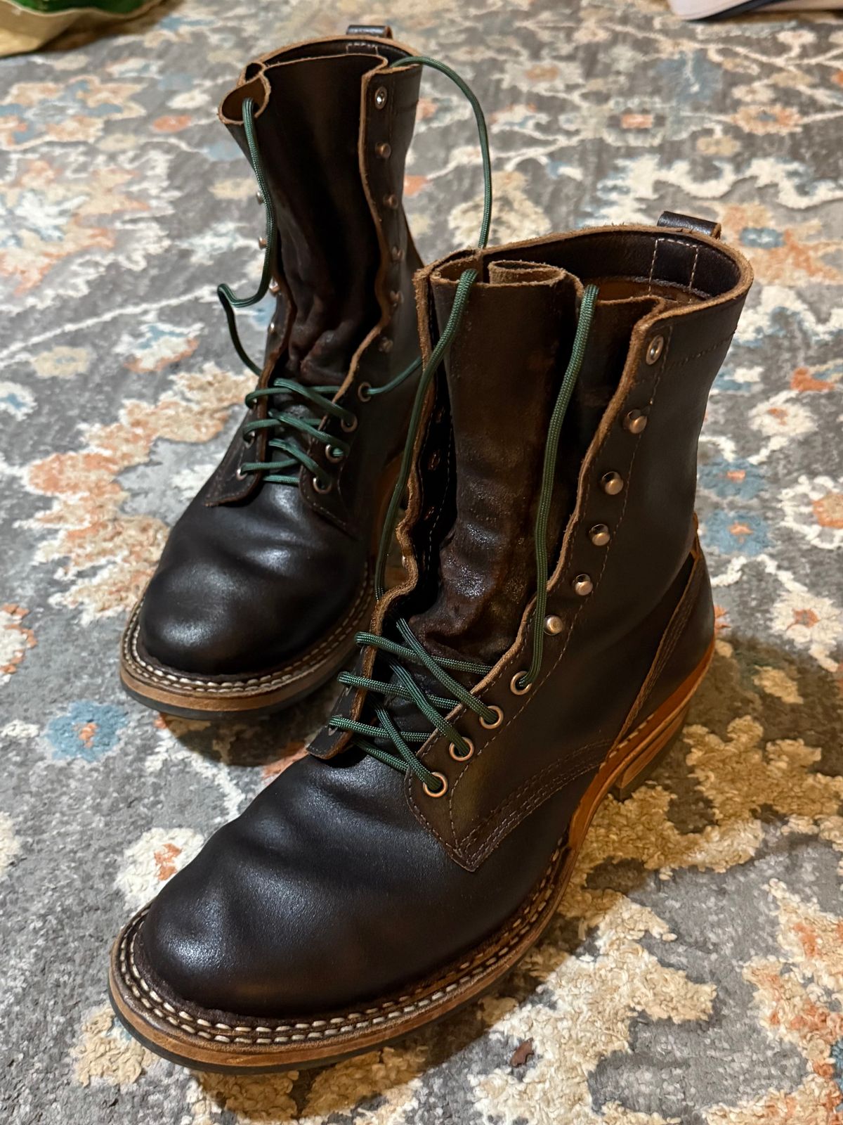 Photo by peckinpaws on March 14, 2026 of the White's Bounty Hunter in Horween Dark Brown Waxed Flesh.