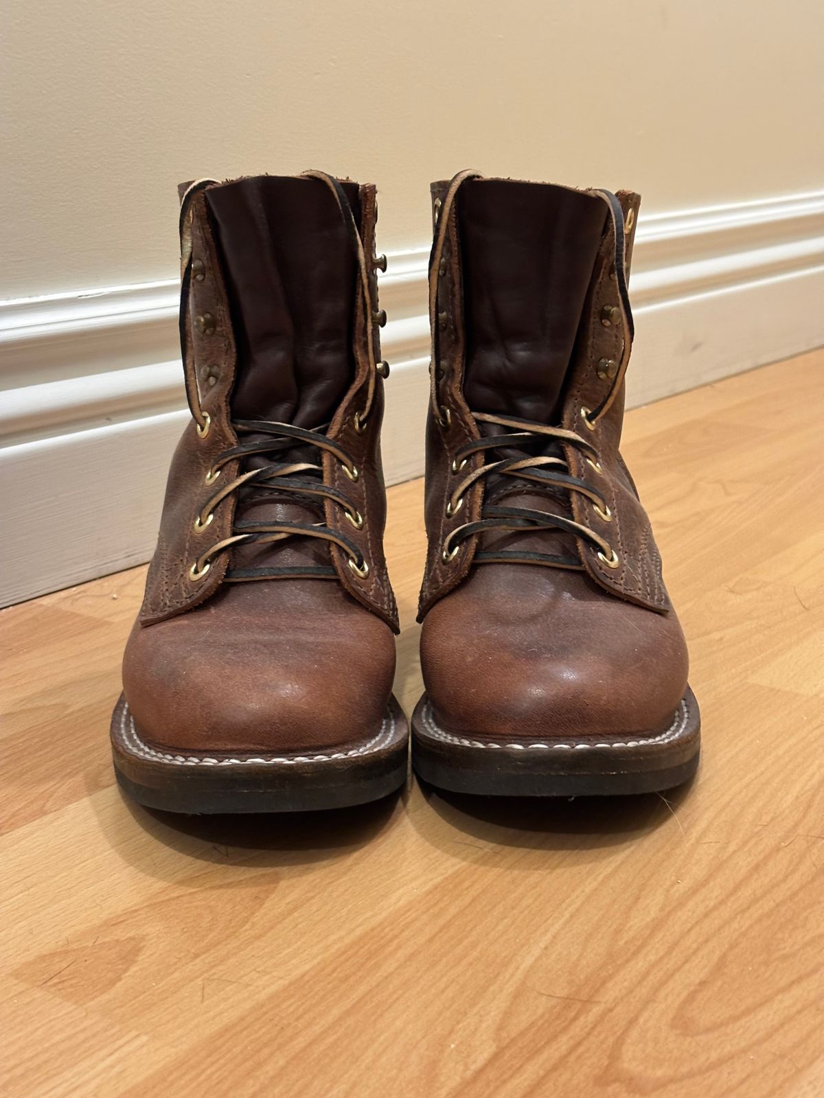 Photo by anekdot on April 5, 2026 of the Nicks Lace Up Heritage in Italian Brown Cypress.