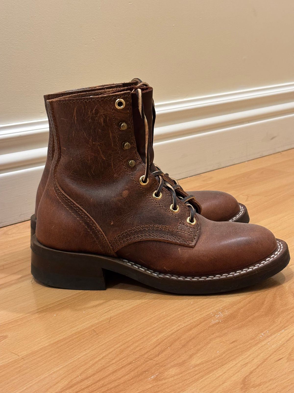 Photo by anekdot on April 5, 2026 of the Nicks Lace Up Heritage in Italian Brown Cypress.