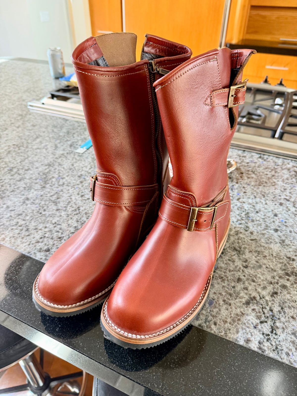 Photo by mkempy on February 9, 2026 of the Cordobes Engineer Boots in Mendele Fargo Brandy.