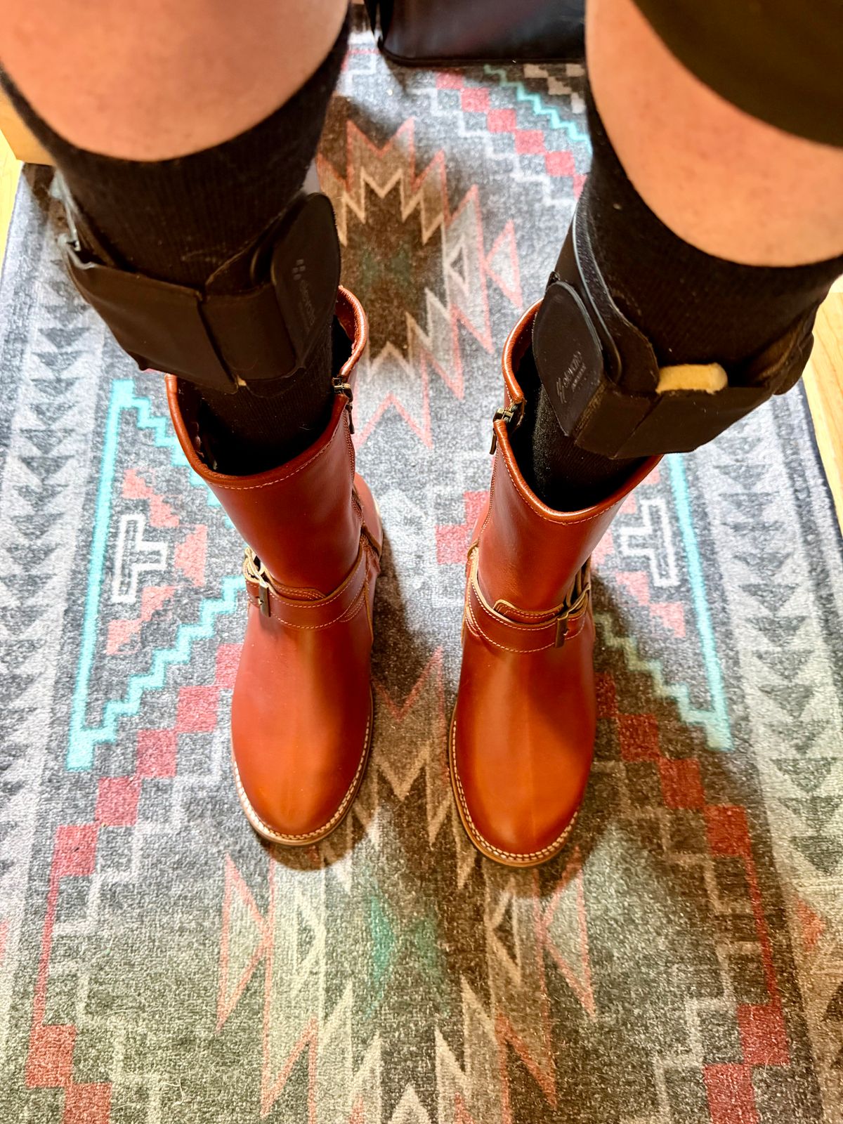 Photo by mkempy on February 9, 2026 of the Cordobes Engineer Boots in Mendele Fargo Brandy.