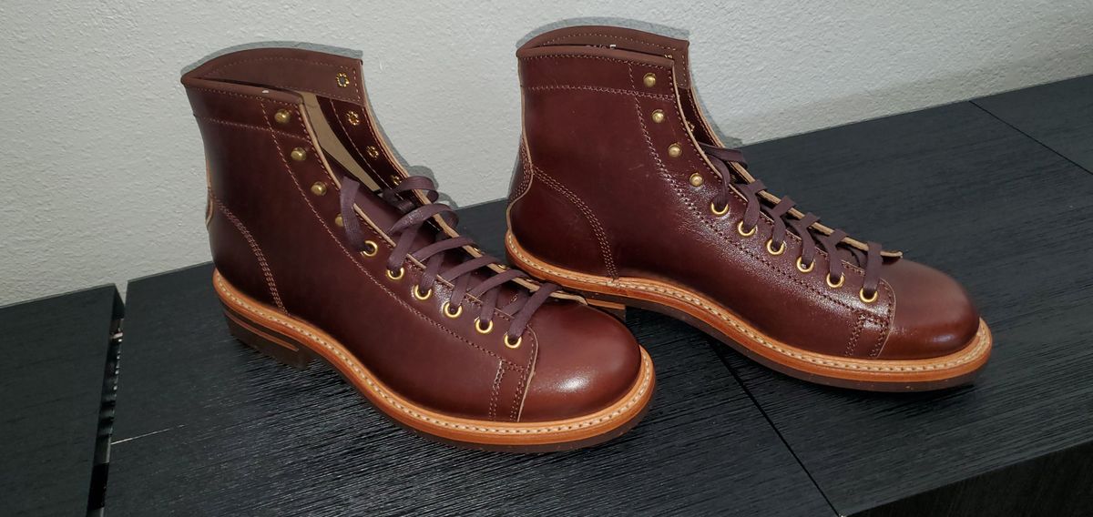 Photo by Jamesv on August 23, 2024 of the John Lofgren Monkey Boots in Shinki Timber Oiled Horsebutt.