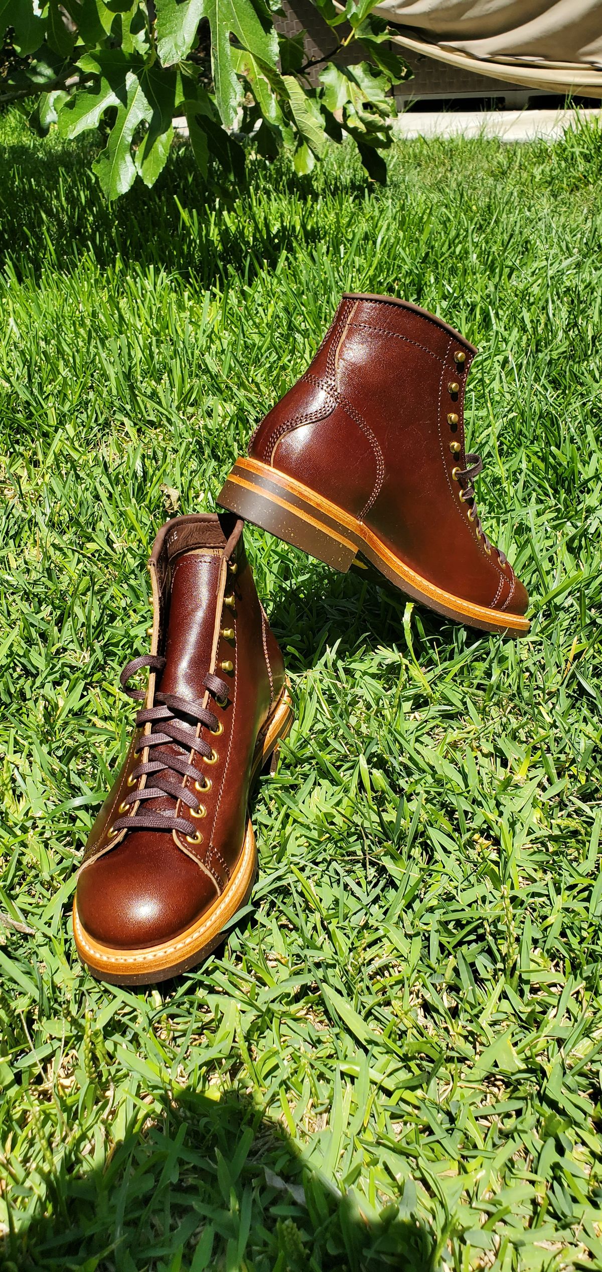 Photo by Jamesv on August 24, 2024 of the John Lofgren Monkey Boots in Shinki Timber Oiled Horsebutt.