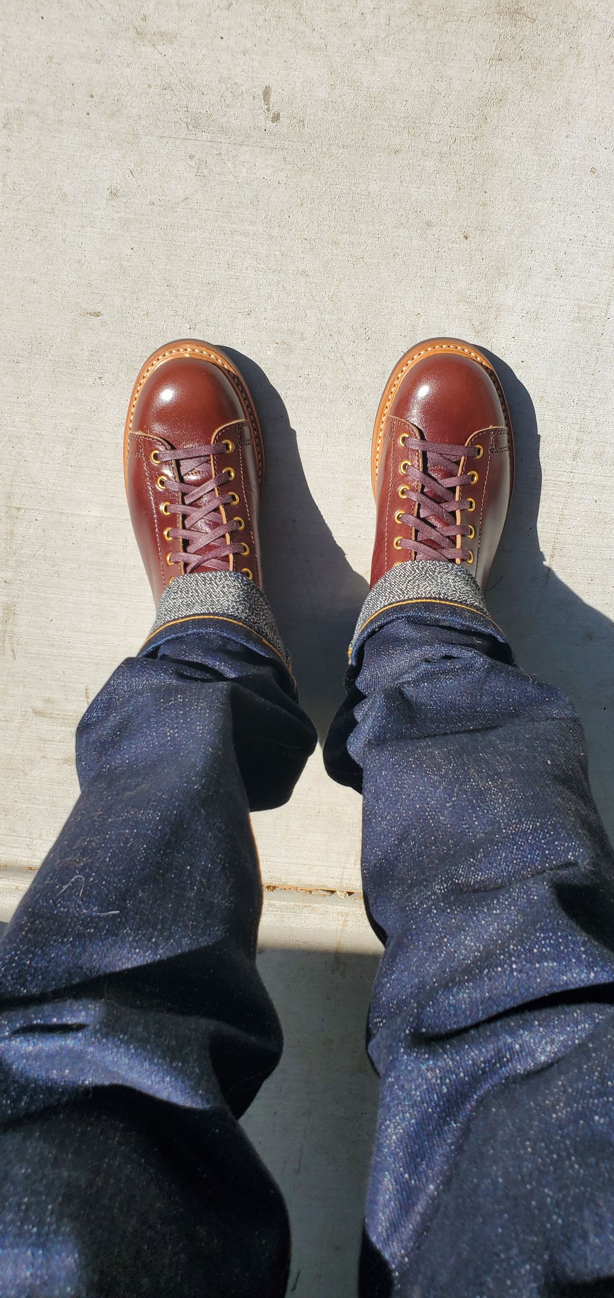 Photo by Jamesv on October 8, 2024 of the John Lofgren Monkey Boots in Shinki Timber Oiled Horsebutt.