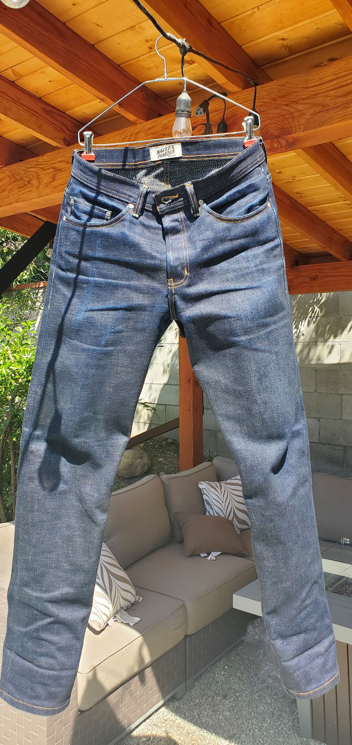 Photo by Jamesv on April 9, 2025 of the Naked and Famous Elephant 11 Grandielle in 20 Oz Denim.