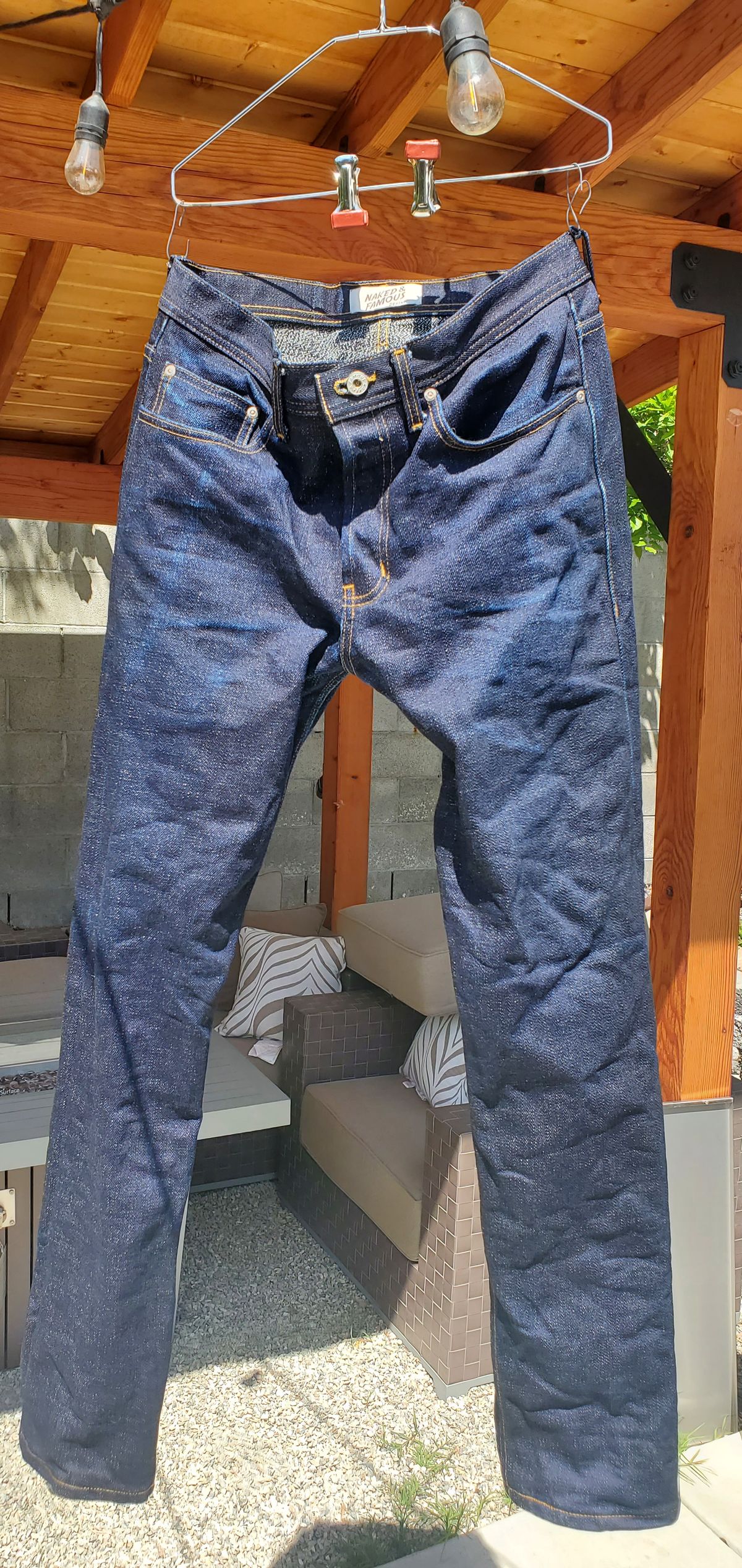 Photo by Jamesv on April 12, 2025 of the Naked and Famous Elephant 11 Grandielle in 20 Oz Denim.