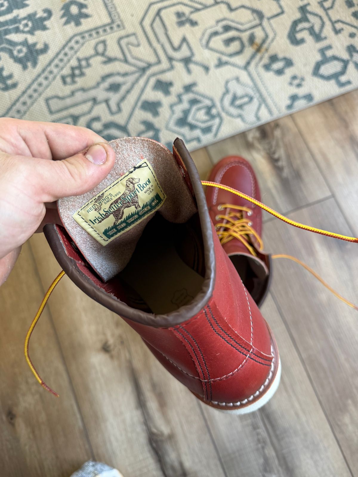 Photo by ty.302 on April 10, 2026 of the Red Wing 6-Inch Classic Moc in S.B. Foot Oro-Russet Portage.