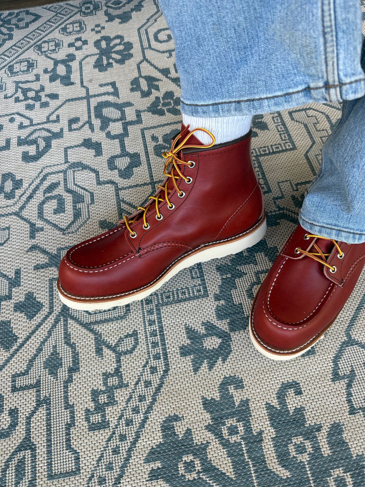 Photo by ty.302 on April 10, 2026 of the Red Wing 6-Inch Classic Moc in S.B. Foot Oro-Russet Portage.