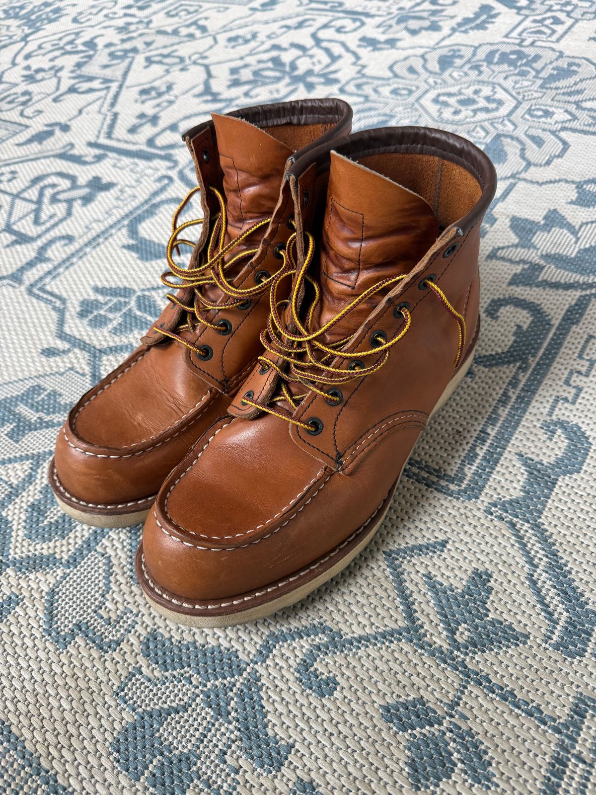 Photo by ty.302 on April 3, 2026 of the Red Wing 10875 6 Inch Moc in S.B. Foot Oro-Harness.
