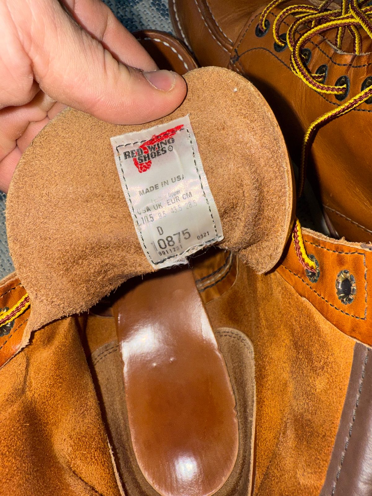 Photo by ty.302 on April 3, 2026 of the Red Wing 10875 6 Inch Moc in S.B. Foot Oro-Harness.