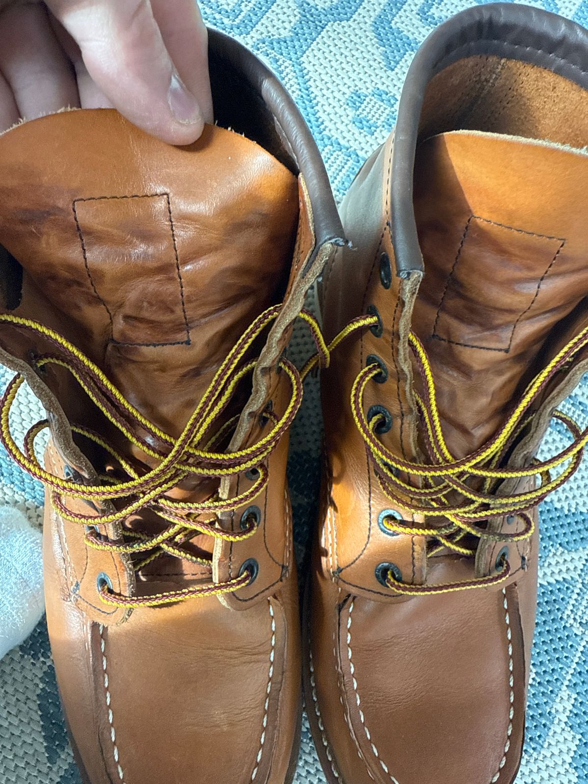 Photo by ty.302 on April 3, 2026 of the Red Wing 10875 6 Inch Moc in S.B. Foot Oro-Harness.