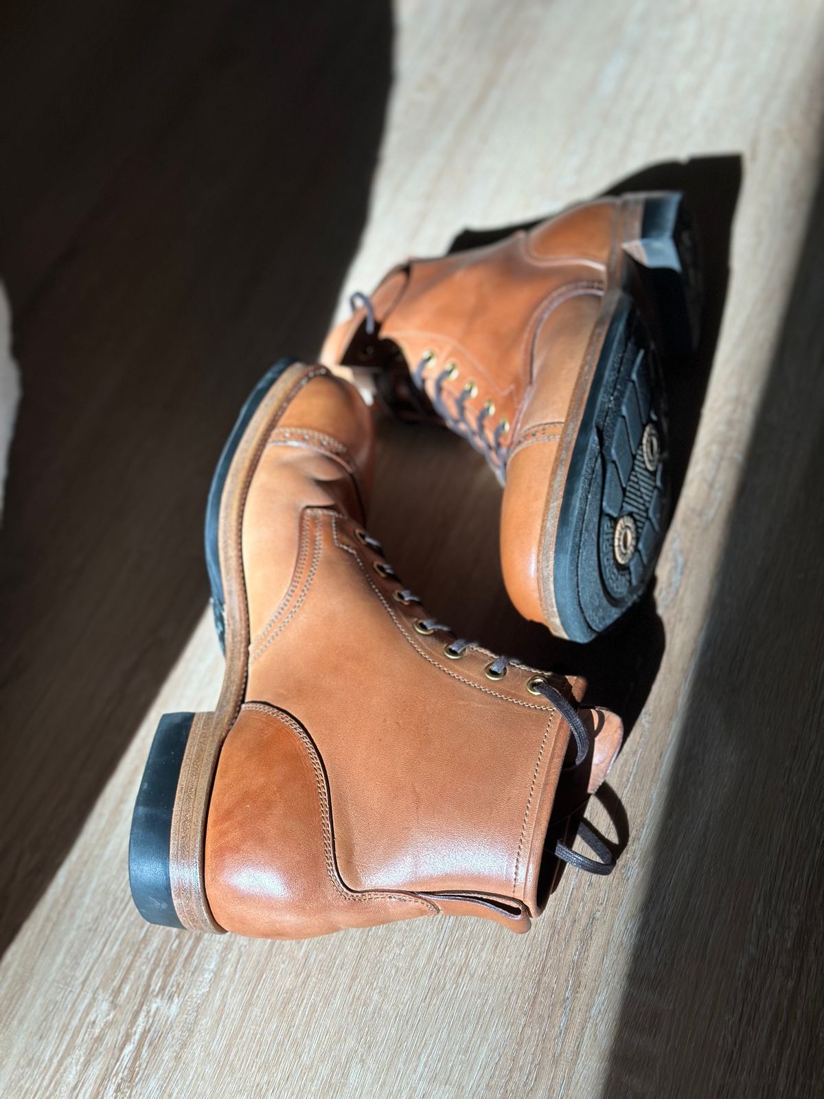Photo by bigorangeduck on May 18, 2026 of the Iron Boots The Chosen One in Maryam Natural TPR Horsebutt.
