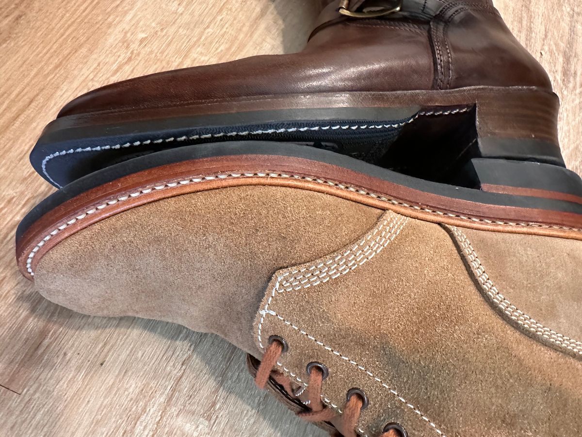 Photo by bigorangeduck on April 16, 2026 of the John Lofgren M-43 Service Shoes in Horween Natural Chromexcel Roughout.