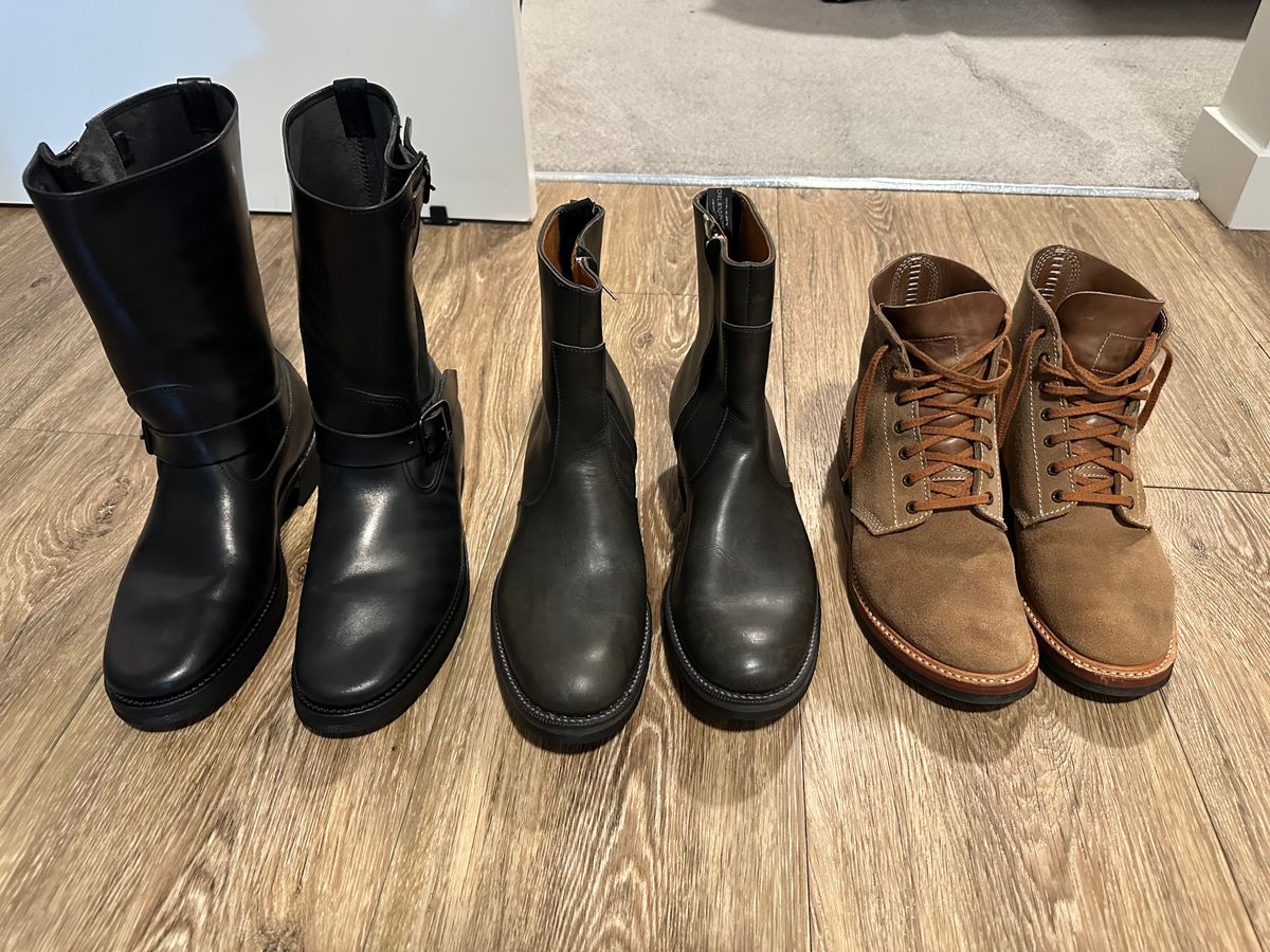 Photo by bigorangeduck on February 24, 2026 of the John Lofgren M-43 Service Shoes in Horween Natural Chromexcel Roughout.