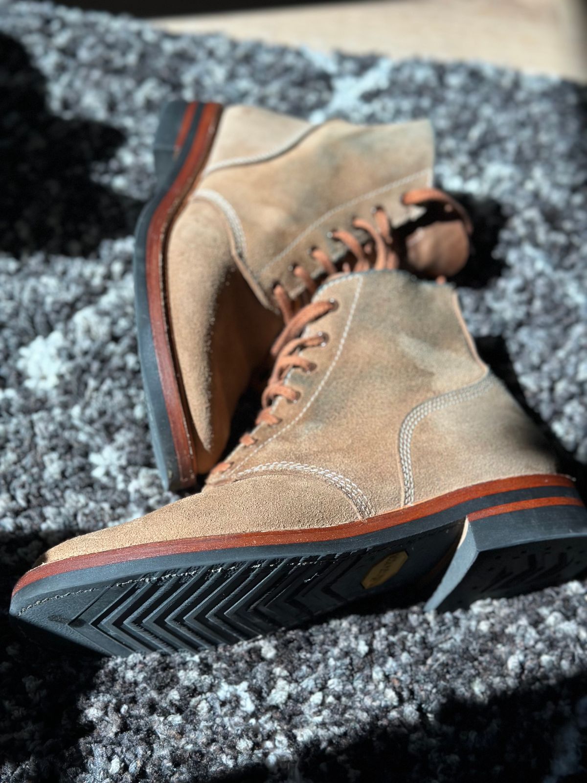 Photo by bigorangeduck on July 6, 2026 of the John Lofgren M-43 Service Shoes in Horween Natural Chromexcel Roughout.