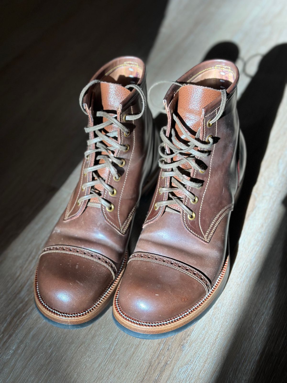 Photo by bigorangeduck on May 18, 2026 of the Iron Boots 5515 in Maryam Brown Shell Cordovan.