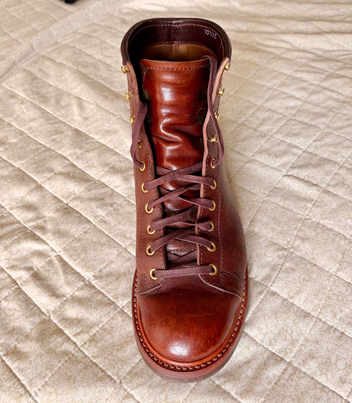 Photo by fromdusktilldusk on March 26, 2026 of the John Lofgren Monkey Boots in shinki hikaku horsebutt timber.