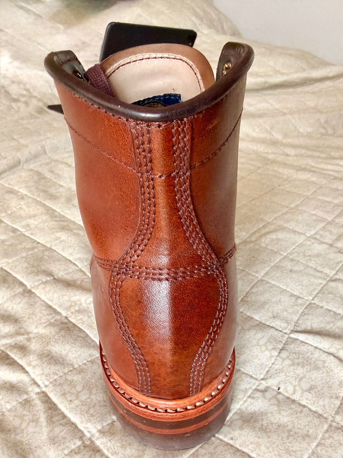 Photo by fromdusktilldusk on March 26, 2026 of the John Lofgren Monkey Boots in shinki hikaku horsebutt timber.