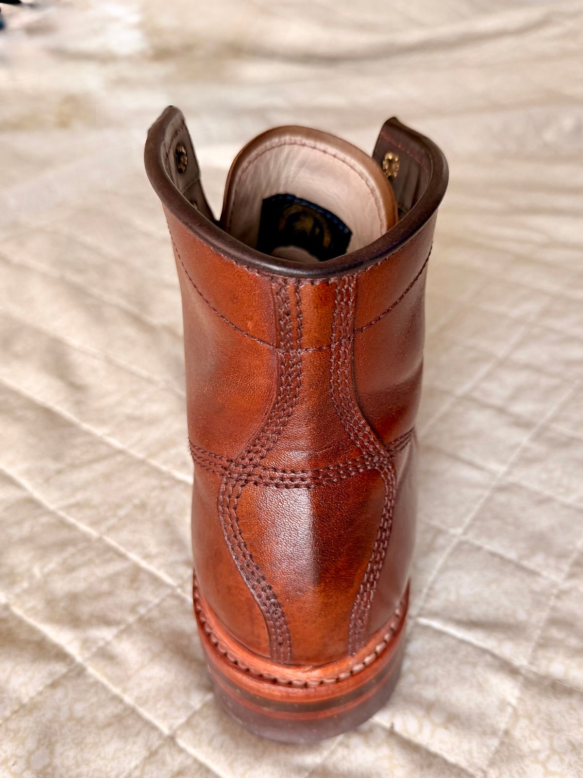 Photo by fromdusktilldusk on March 26, 2026 of the John Lofgren Monkey Boots in shinki hikaku horsebutt timber.