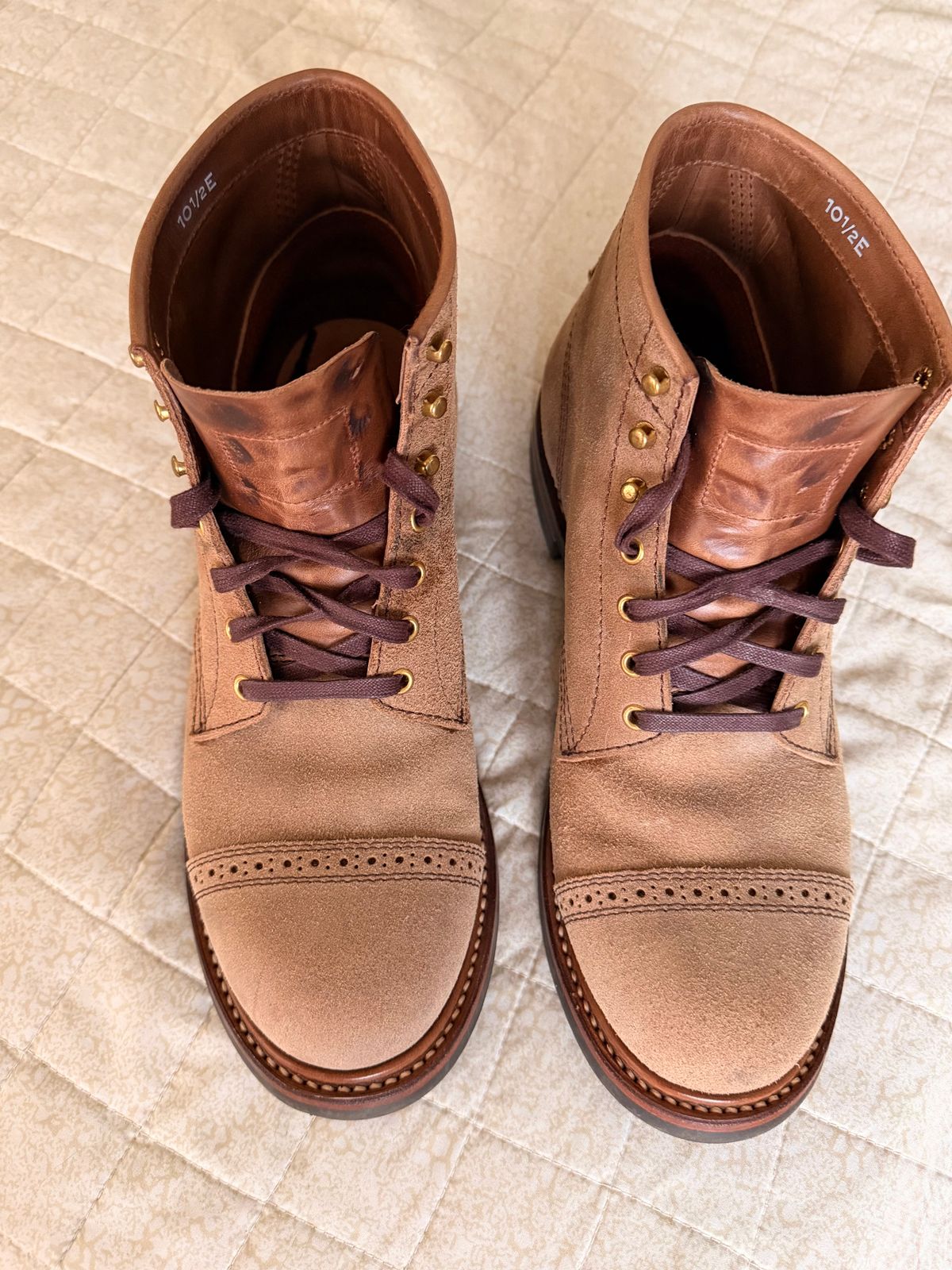 Photo by fromdusktilldusk on March 26, 2026 of the John Lofgren Combat Boots in Natural Roughout.
