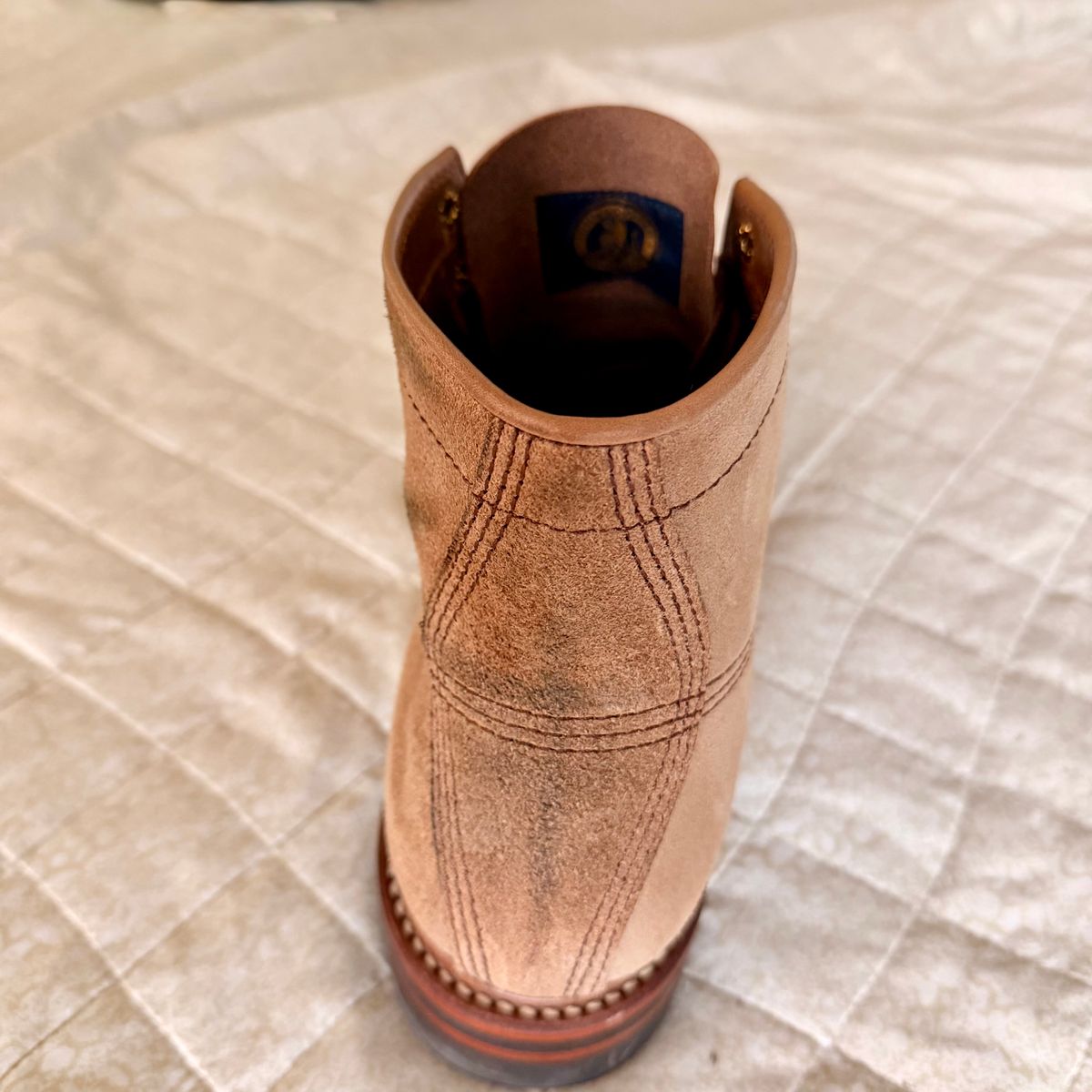 Photo by fromdusktilldusk on March 26, 2026 of the John Lofgren Combat Boots in Natural Roughout.