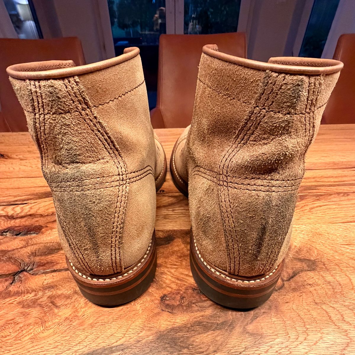 Photo by fromdusktilldusk on April 21, 2026 of the John Lofgren Combat Boots in Natural Roughout.