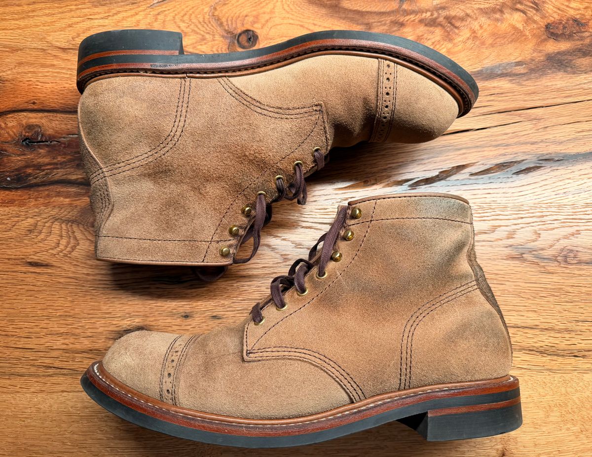 Photo by fromdusktilldusk on June 16, 2026 of the John Lofgren Combat Boots in Natural Roughout.