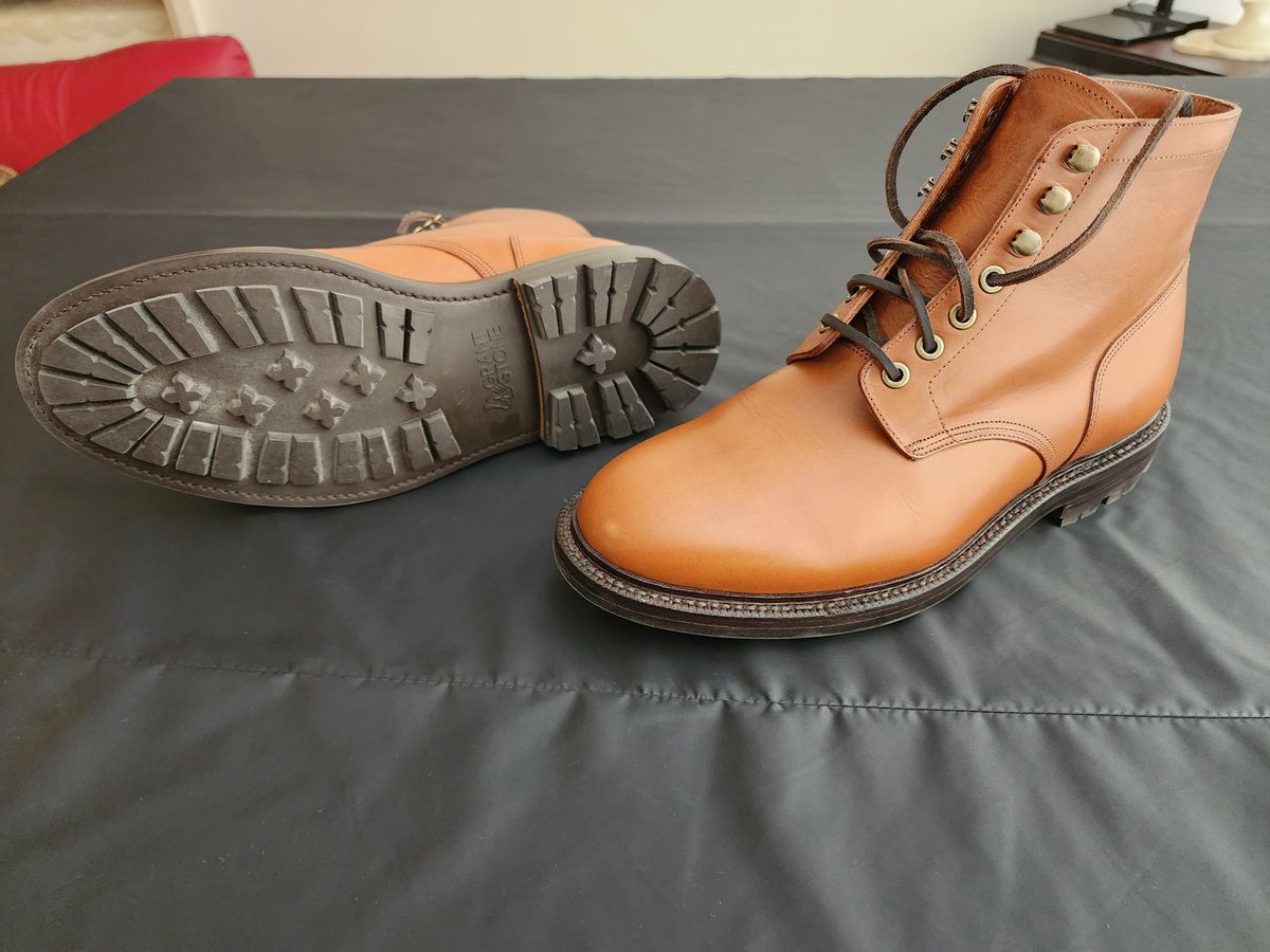 Photo by Oddjob on December 21, 2024 of the Grant Stone Diesel Boot in Badalassi Carlo Saddle Tan Minerva.