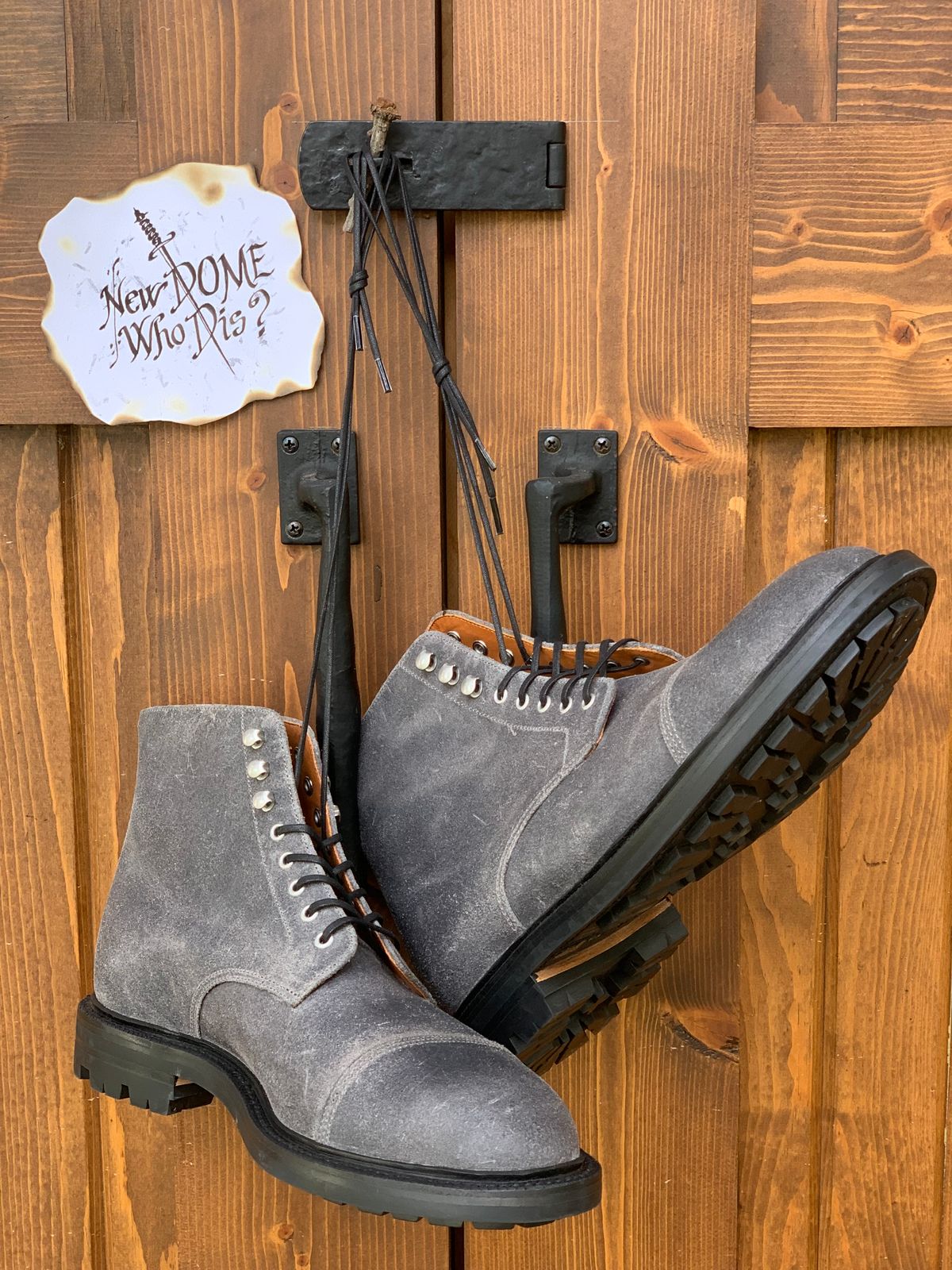 Photo by ramble_on on October 1, 2025 of the Grant Stone Cap Toe Boot in C.F. Stead Frost Waxed Commander.