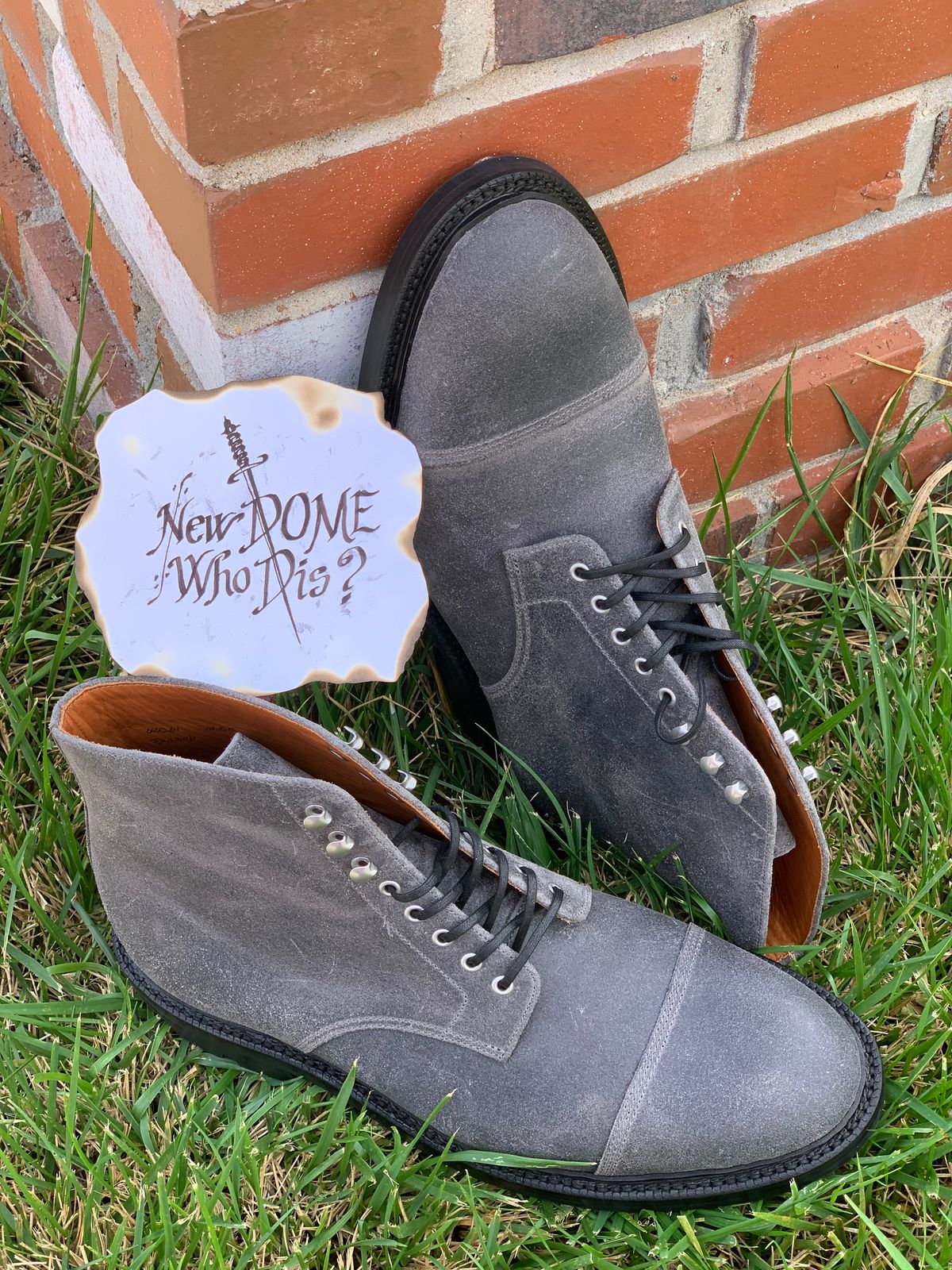 Photo by ramble_on on October 1, 2025 of the Grant Stone Cap Toe Boot in C.F. Stead Frost Waxed Commander.
