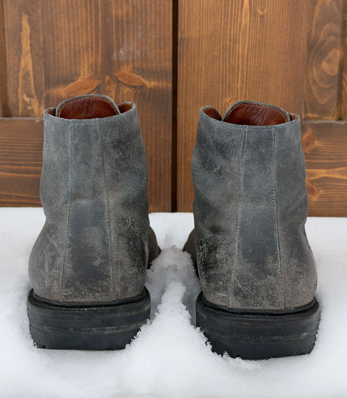 Photo by ramble_on on February 1, 2026 of the Grant Stone Cap Toe Boot in C.F. Stead Frost Waxed Commander.