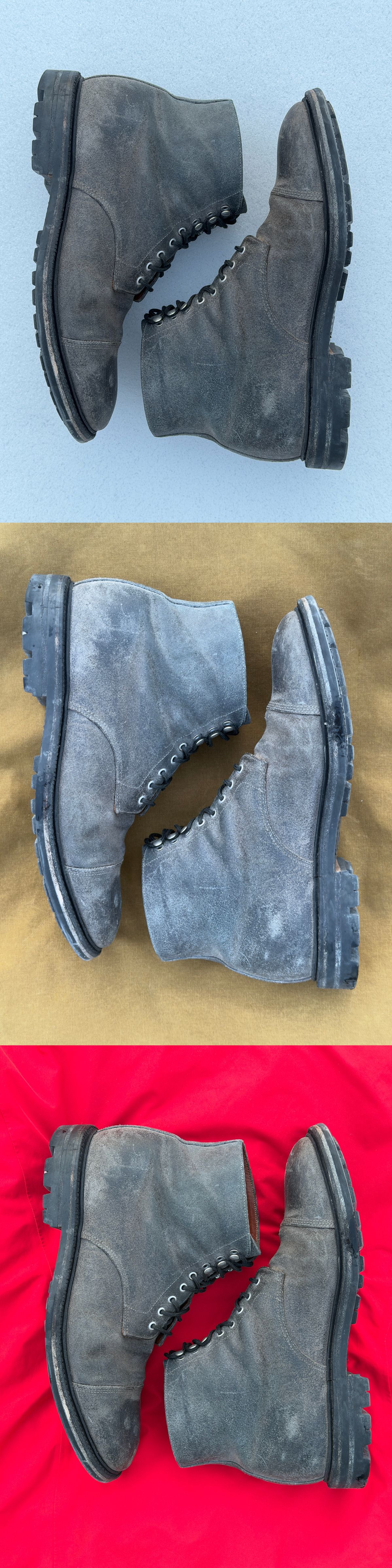 Photo by ramble_on on February 5, 2026 of the Grant Stone Cap Toe Boot in C.F. Stead Frost Waxed Commander.