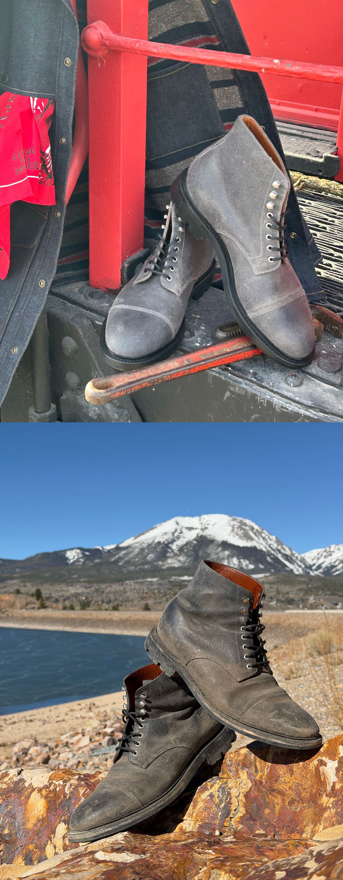 Photo by ramble_on on March 28, 2026 of the Grant Stone Cap Toe Boot in C.F. Stead Frost Waxed Commander.