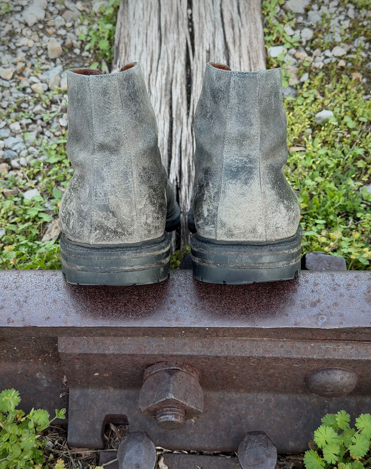 Photo by ramble_on on April 3, 2026 of the Grant Stone Cap Toe Boot in C.F. Stead Frost Waxed Commander.